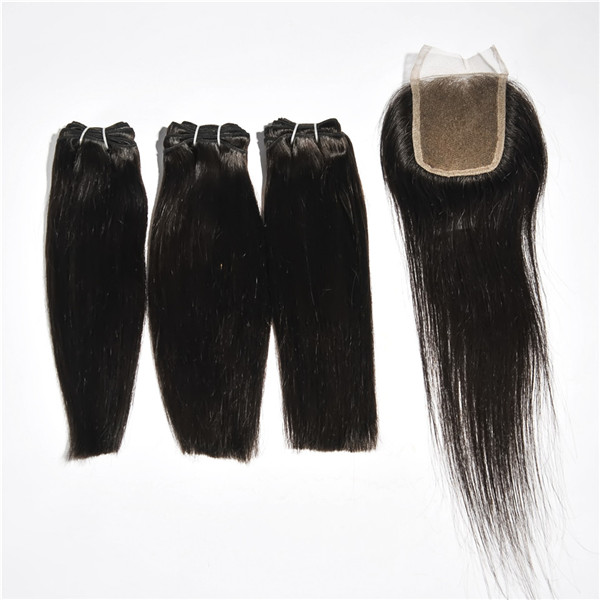 Brazillian hair bundles with closure，brazilian human hair with closure，hair extension bundles with closure HN266